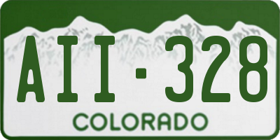 CO license plate AII328