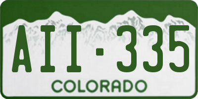 CO license plate AII335