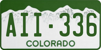 CO license plate AII336