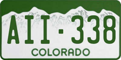 CO license plate AII338