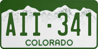 CO license plate AII341