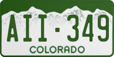 CO license plate AII349