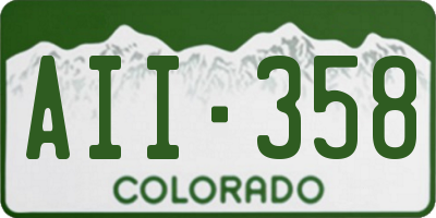 CO license plate AII358