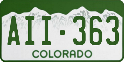 CO license plate AII363