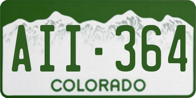 CO license plate AII364