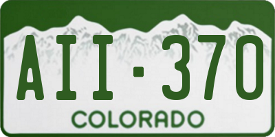 CO license plate AII370