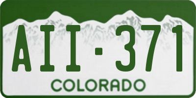 CO license plate AII371
