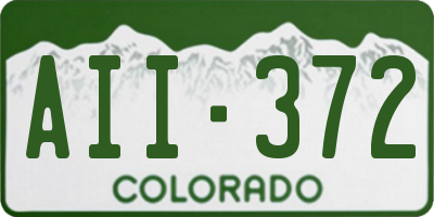 CO license plate AII372