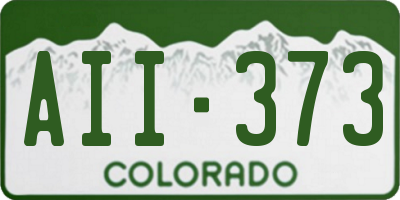 CO license plate AII373