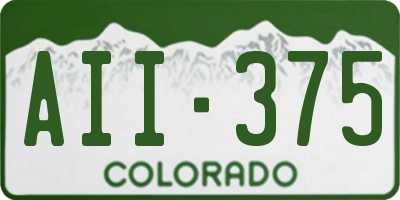 CO license plate AII375
