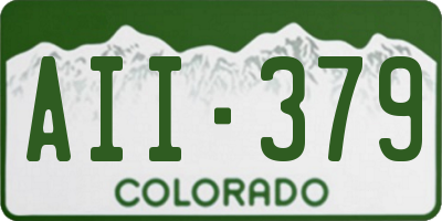 CO license plate AII379