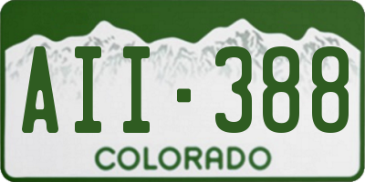CO license plate AII388