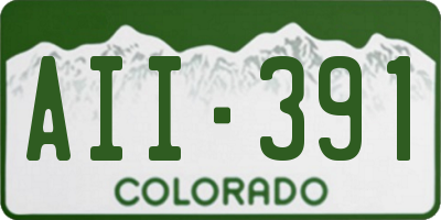 CO license plate AII391