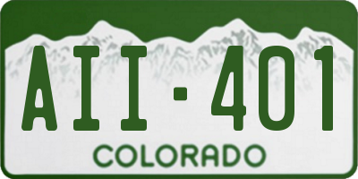 CO license plate AII401