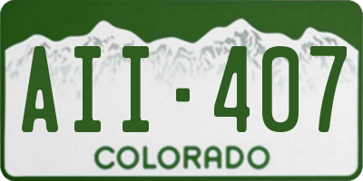 CO license plate AII407