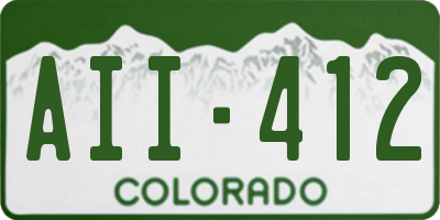 CO license plate AII412