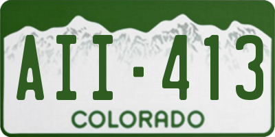 CO license plate AII413