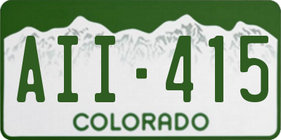 CO license plate AII415