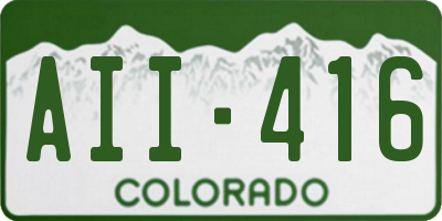 CO license plate AII416