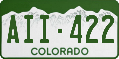 CO license plate AII422