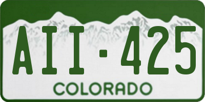 CO license plate AII425