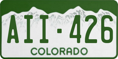 CO license plate AII426