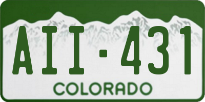 CO license plate AII431