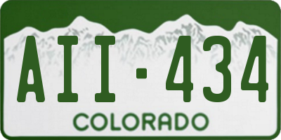 CO license plate AII434