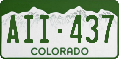 CO license plate AII437