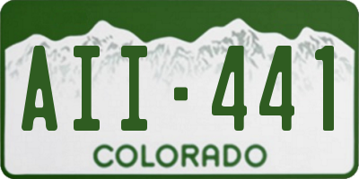 CO license plate AII441