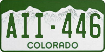 CO license plate AII446