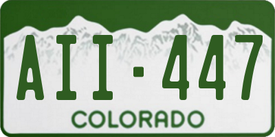 CO license plate AII447