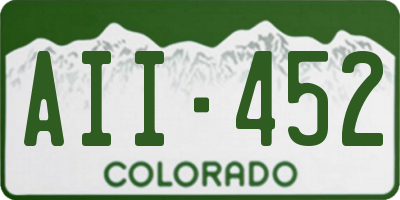 CO license plate AII452