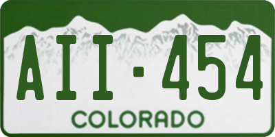 CO license plate AII454