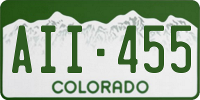 CO license plate AII455