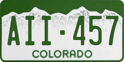 CO license plate AII457