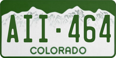 CO license plate AII464