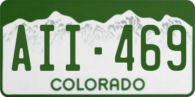 CO license plate AII469