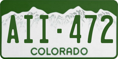 CO license plate AII472
