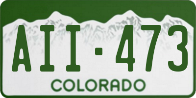 CO license plate AII473