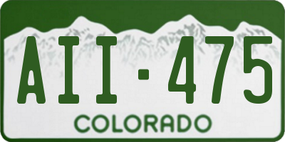 CO license plate AII475