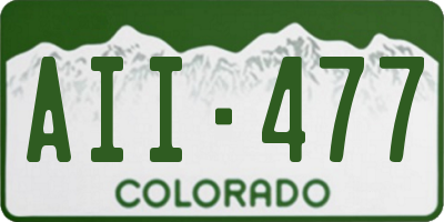 CO license plate AII477