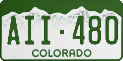 CO license plate AII480