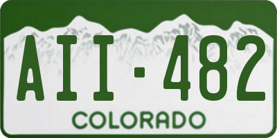 CO license plate AII482