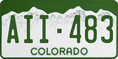 CO license plate AII483