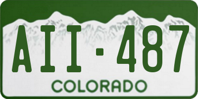 CO license plate AII487