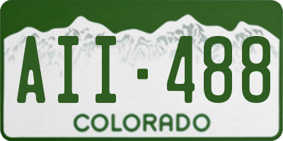 CO license plate AII488