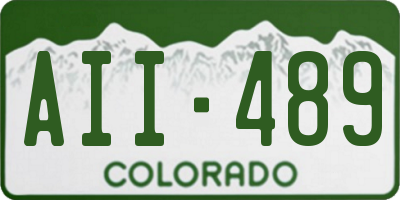 CO license plate AII489