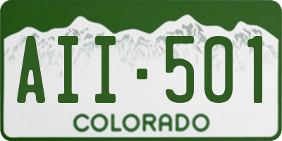 CO license plate AII501