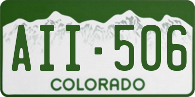 CO license plate AII506